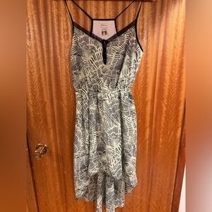 Dynamite Black and White High Low Dress